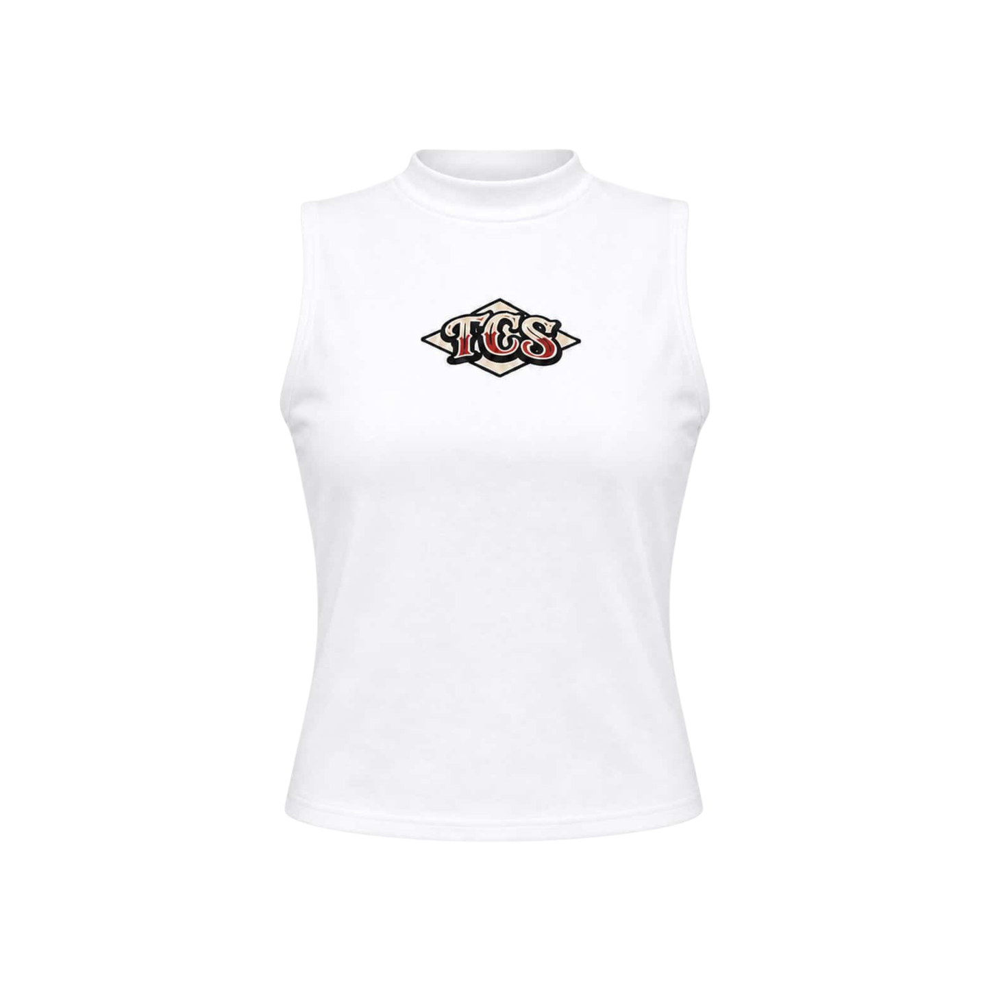 TCS White Graphic Vest